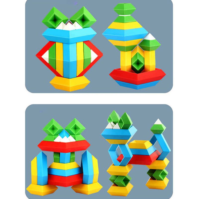 Pyramid Stack Building Blocks - Little Learners Toys