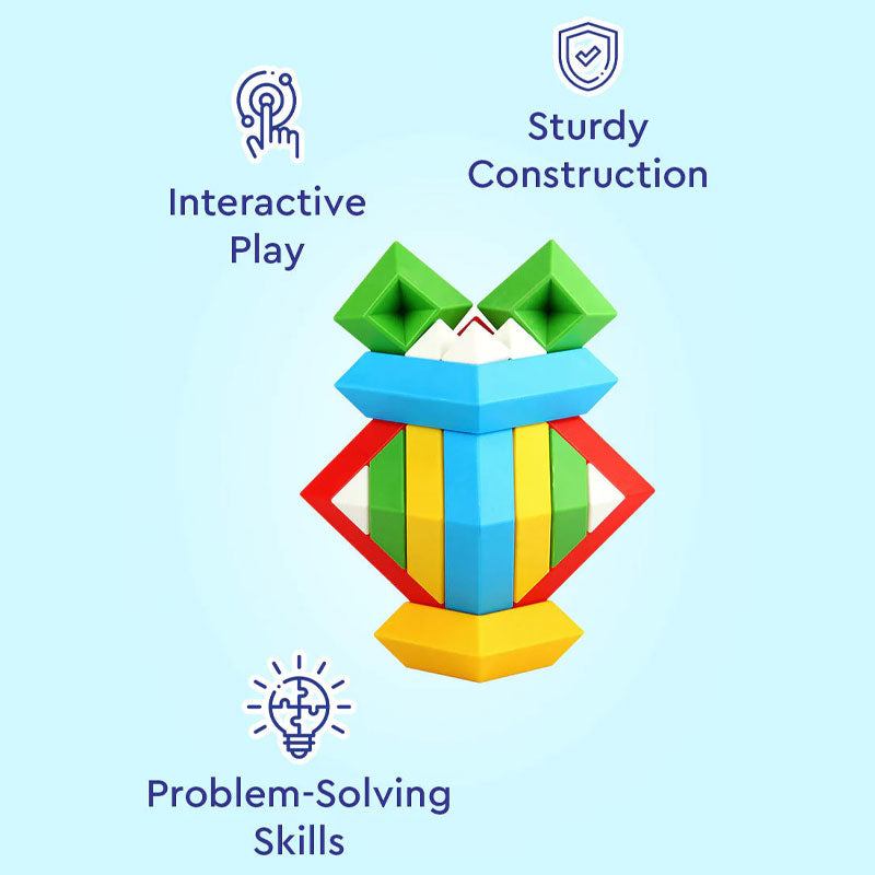 Pyramid Stack Building Blocks - Little Learners Toys