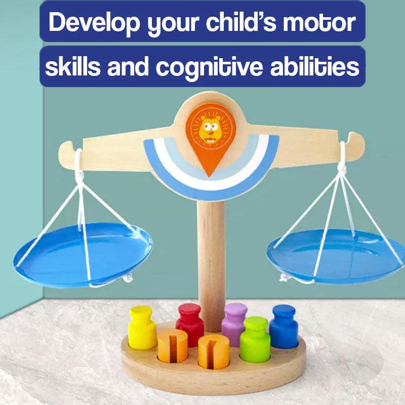 Wooden Educational Math Balance Scale Toy - Little Learners Toys