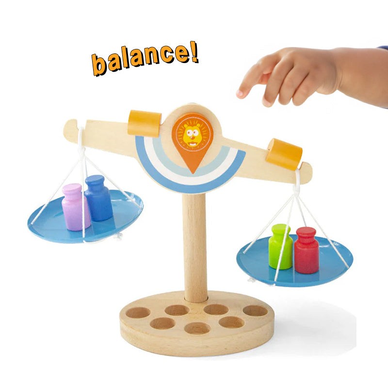 Fun Learning Scale Wooden Educational Math Balance Scale Toy - Little Learners Toys