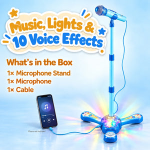 Complete Karaoke Microphone Set with LED Stand