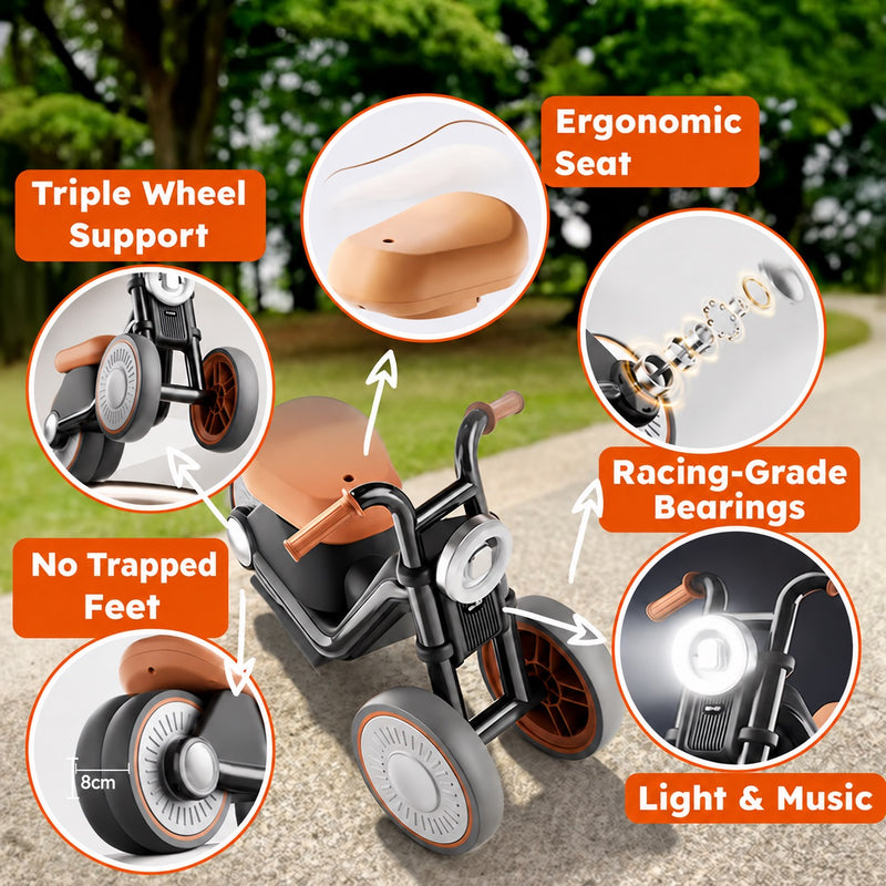 Tiny Biker Anti-Tip Light & Sound Motorcycle
