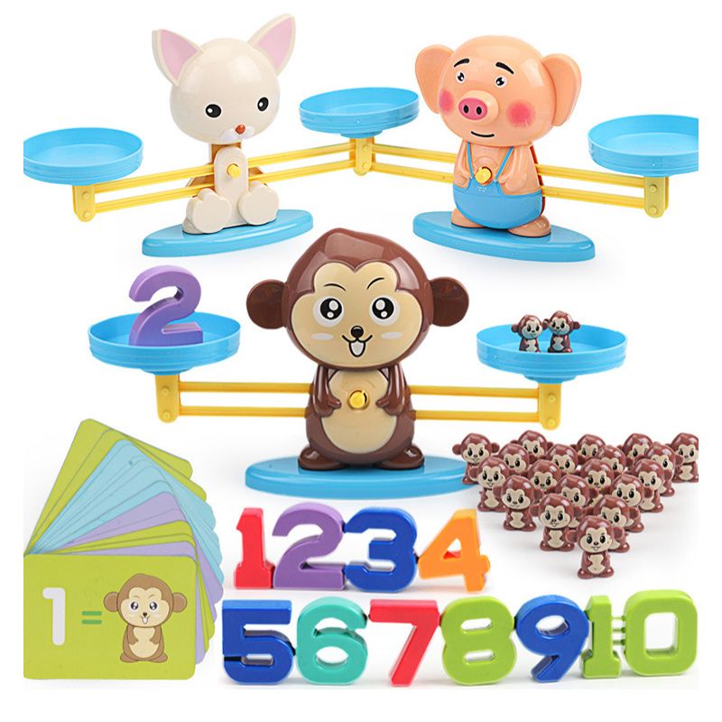 Balance Math Game Balance Math Game With Pet Figurines - Little Learners Toys