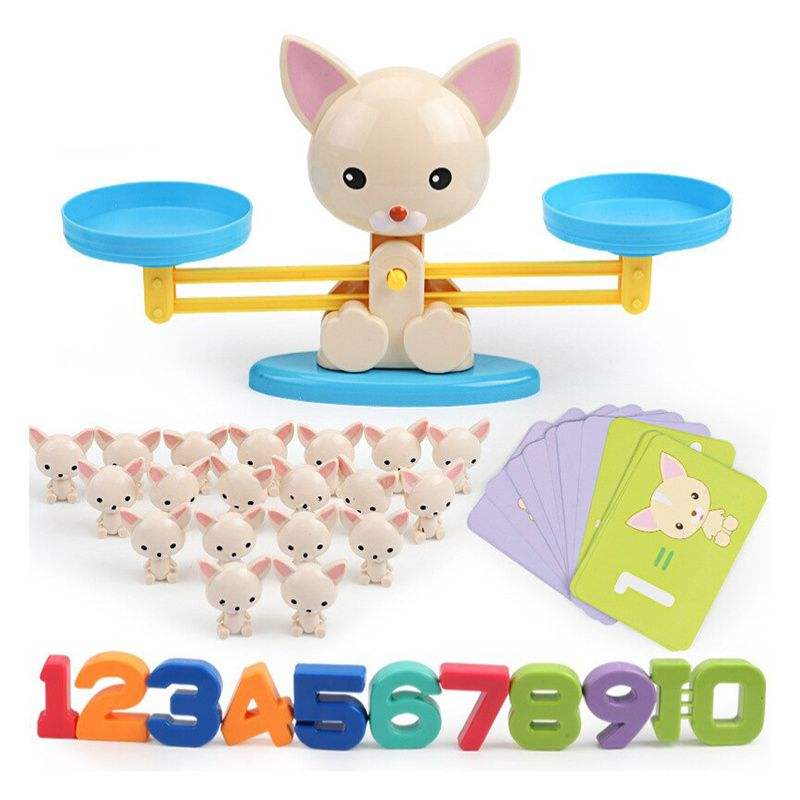 Balance Math Game With Pet Figurines - Little Learners Toys