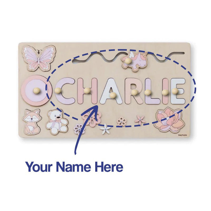Personalized Wooden Name Tracing Board, Prewriting Development, Montes –  The Little Blue Lion