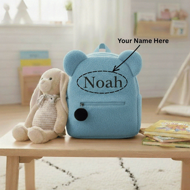 Custom Name Teddy Bear Backpack