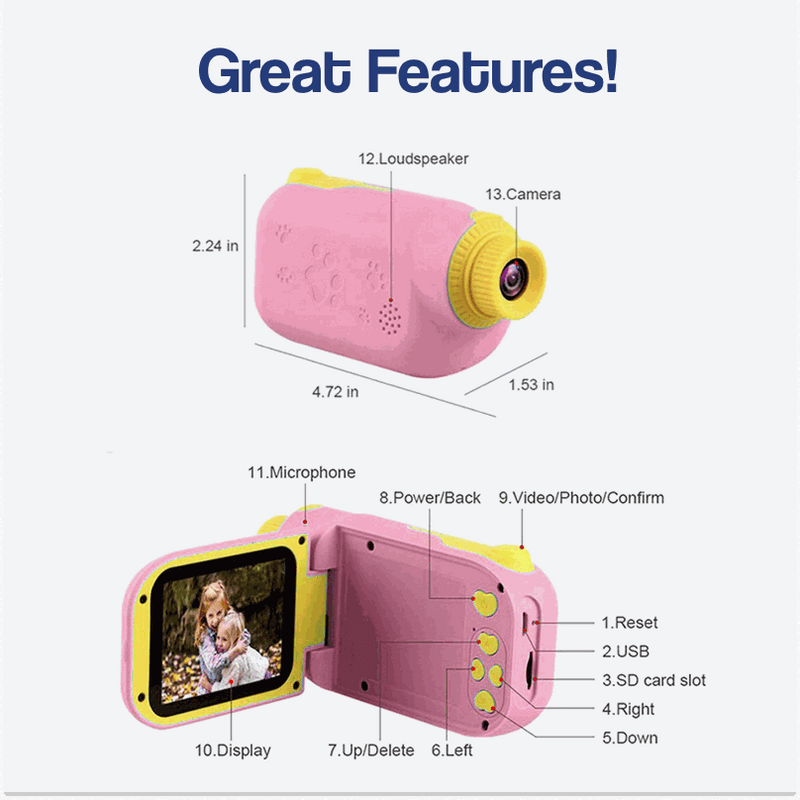 Toy Box Camera Digital Children Toy Camera And Video Recorder - Little Learners Toys