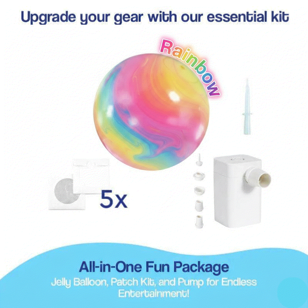 Giant Jelly Balloon Ball rainbow inflatable with patch kit and pump for outdoor fun and active play