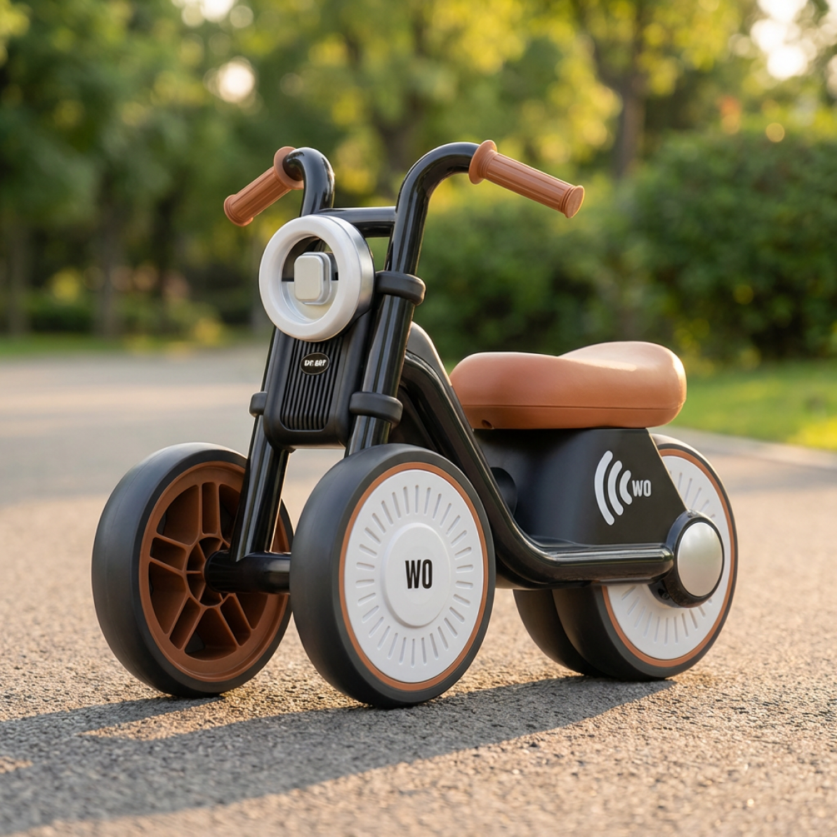 Tiny Biker Anti-Tip Light & Sound Motorcycle for kids aged 1-6 with safe, stylish design and silent EVA wheels