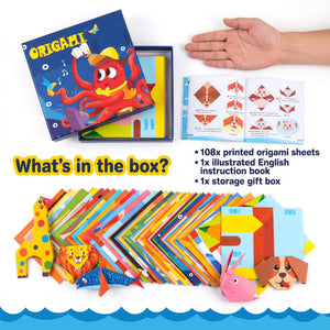 Kids 3D Origami Paper Craft Kit with Illustrated Instruction Book