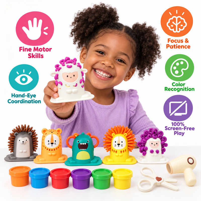 Animal Barber Clay Play Set