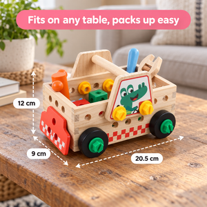 Wooden Take-Apart Tool Truck