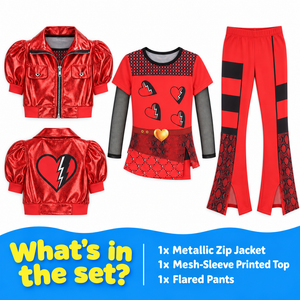 Kids' Metallic Rocker 3-Piece Costume Set