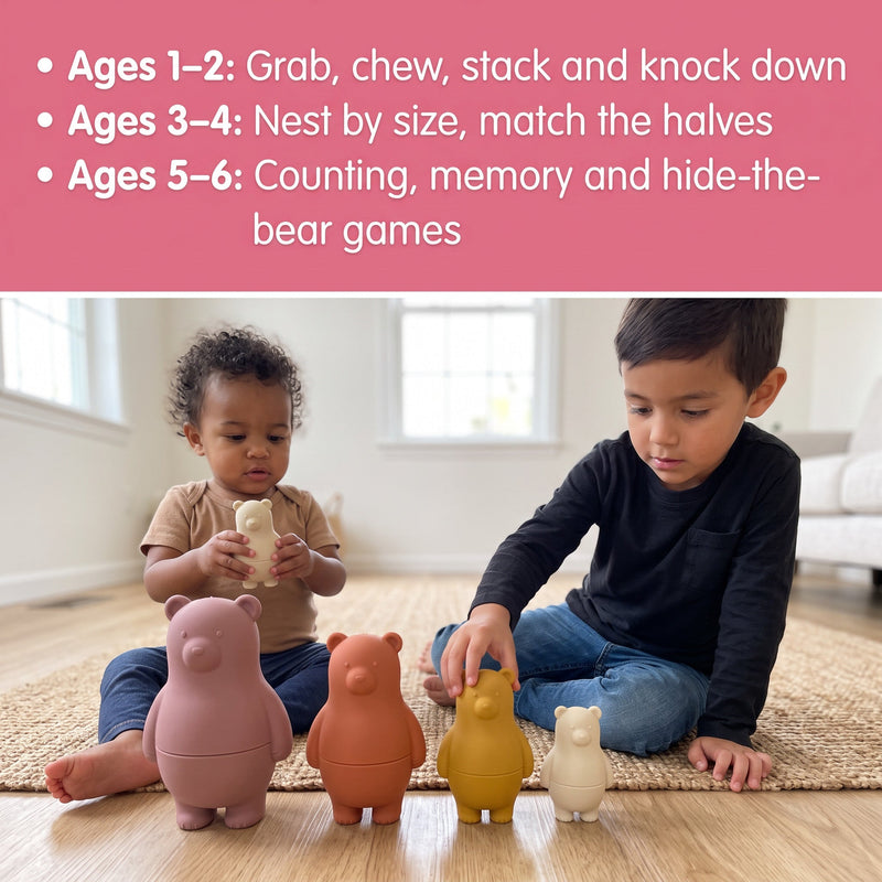 Silicone Nesting Bears
