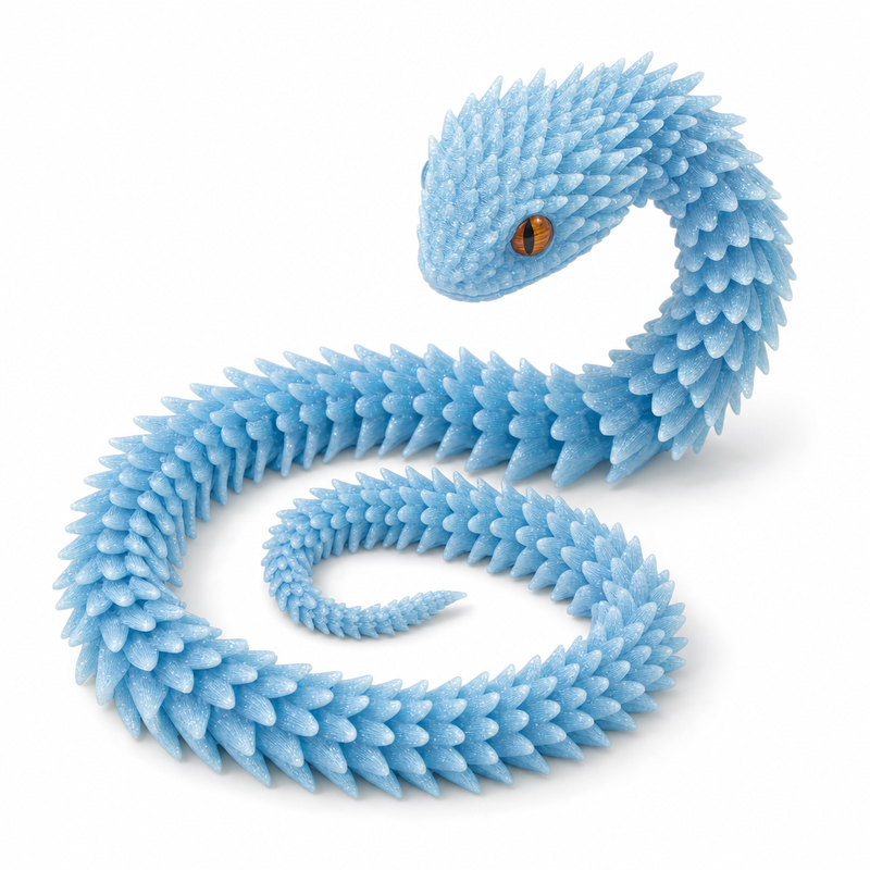 Articulated 3D-Printed Viper Snake