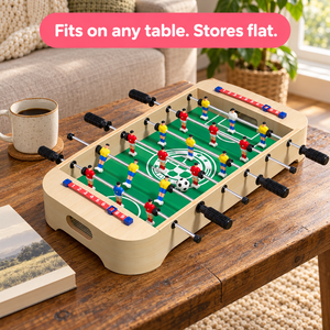 4-in-1 Wooden Tabletop Foosball Game Set