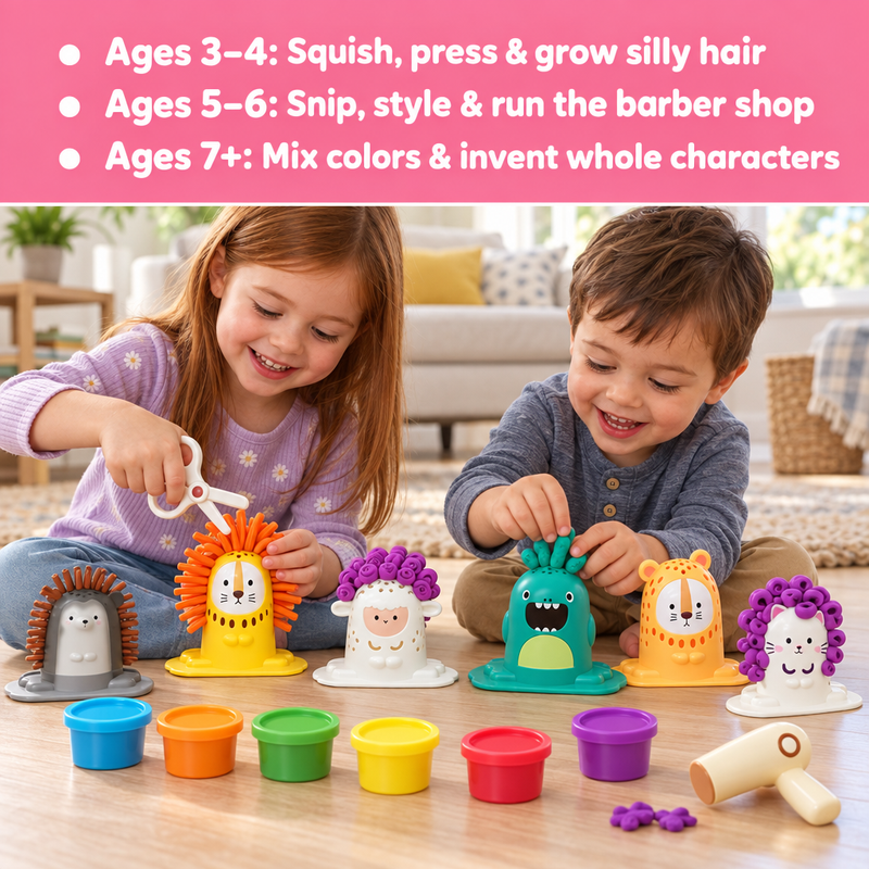 Animal Barber Clay Play Set