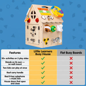 Wooden Montessori Busy House