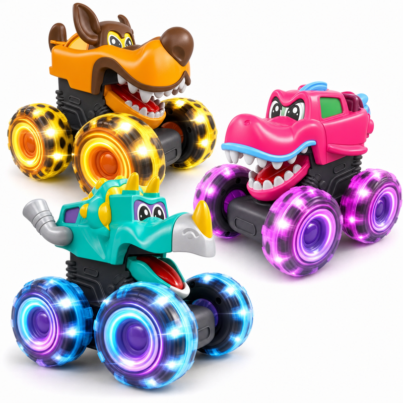 Motion-Activated Monster Truck Toy Set