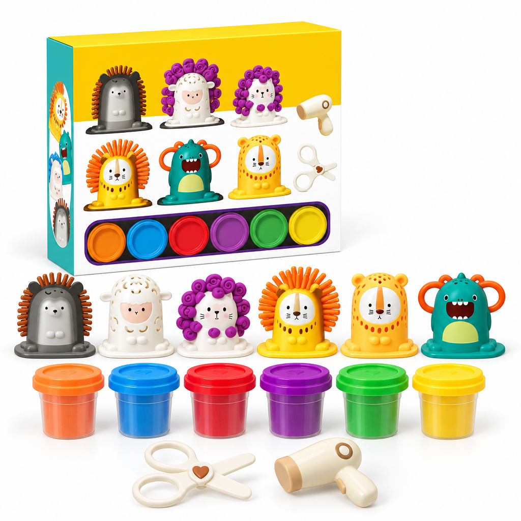 Animal Barber Clay Play Set