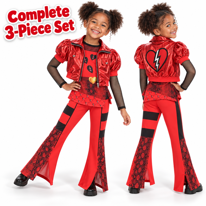 Kids' Metallic Rocker 3-Piece Costume Set