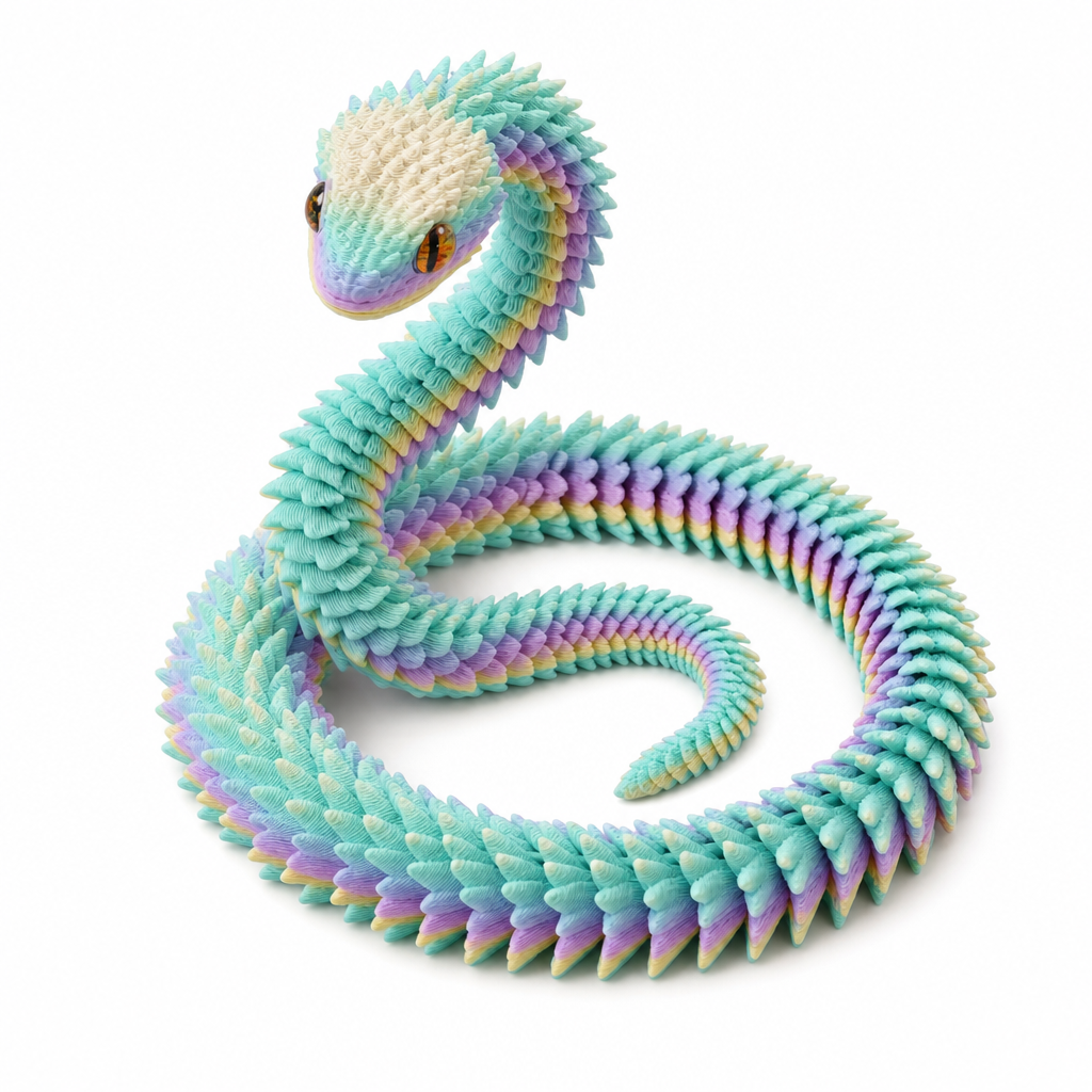 Articulated 3D-Printed Viper Snake