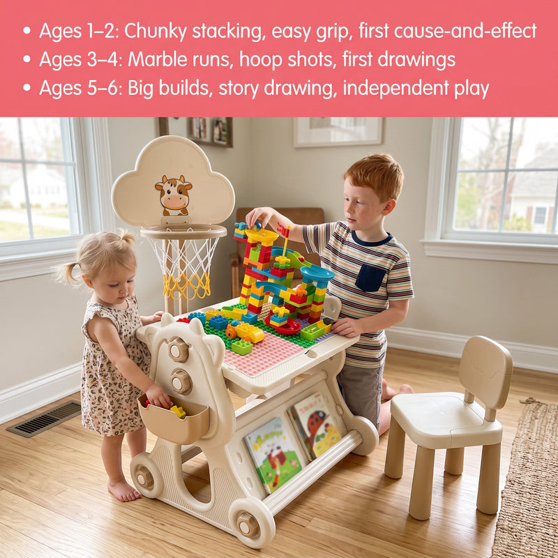 Multi-Activity Block Learning Table & Chair Set