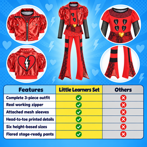 Kids' Metallic Rocker 3-Piece Costume Set