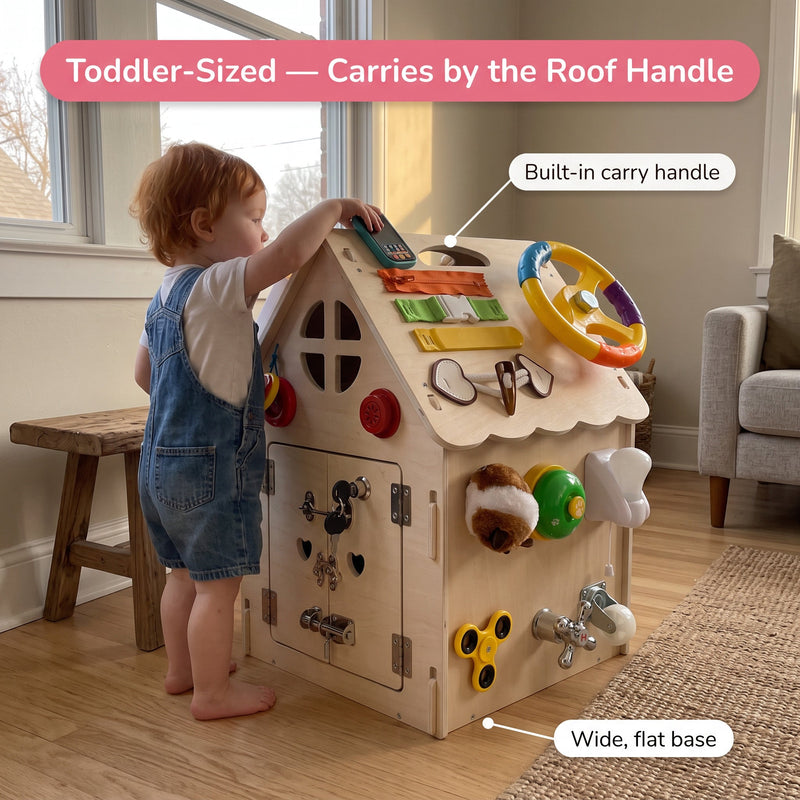 Wooden Montessori Busy House