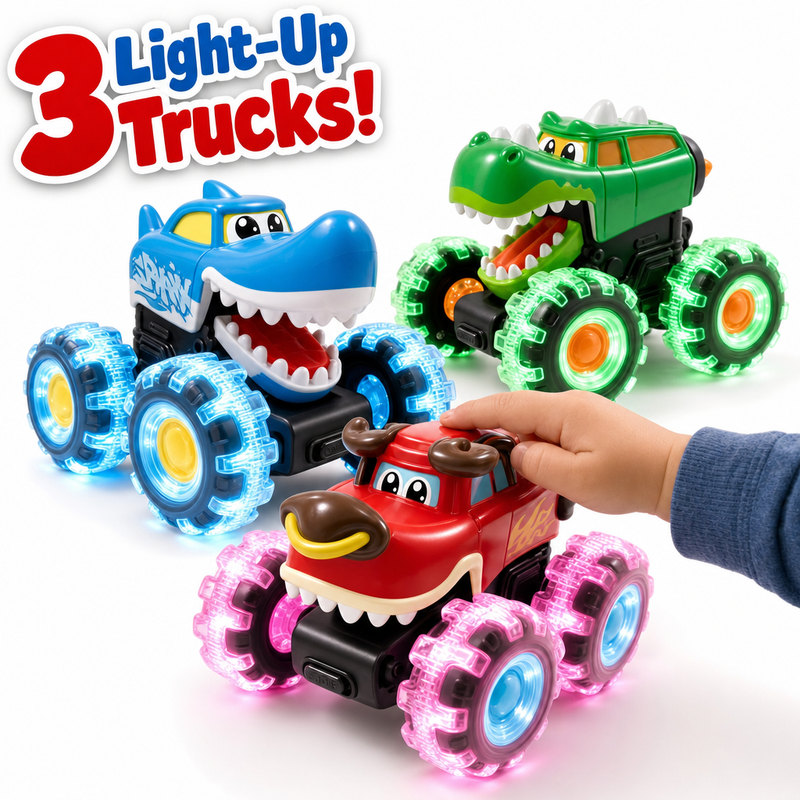 Motion-Activated Monster Truck Toy Set