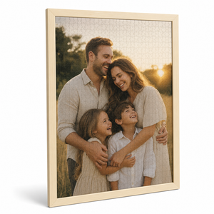 Custom Photo Wooden Puzzle with Solid Wood Frame