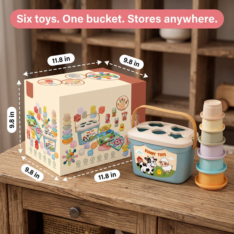 6-in-1 Soft Baby Learning Toy Set