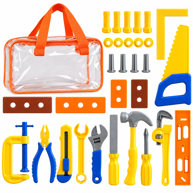 Kids Pretend Play Tool Set with Carry Bag
