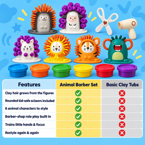 Animal Barber Clay Play Set