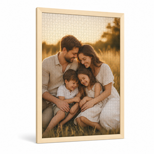 Custom Photo Wooden Puzzle with Solid Wood Frame