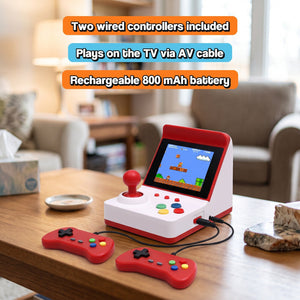 Mini Arcade Retro Game Console with Two Controllers