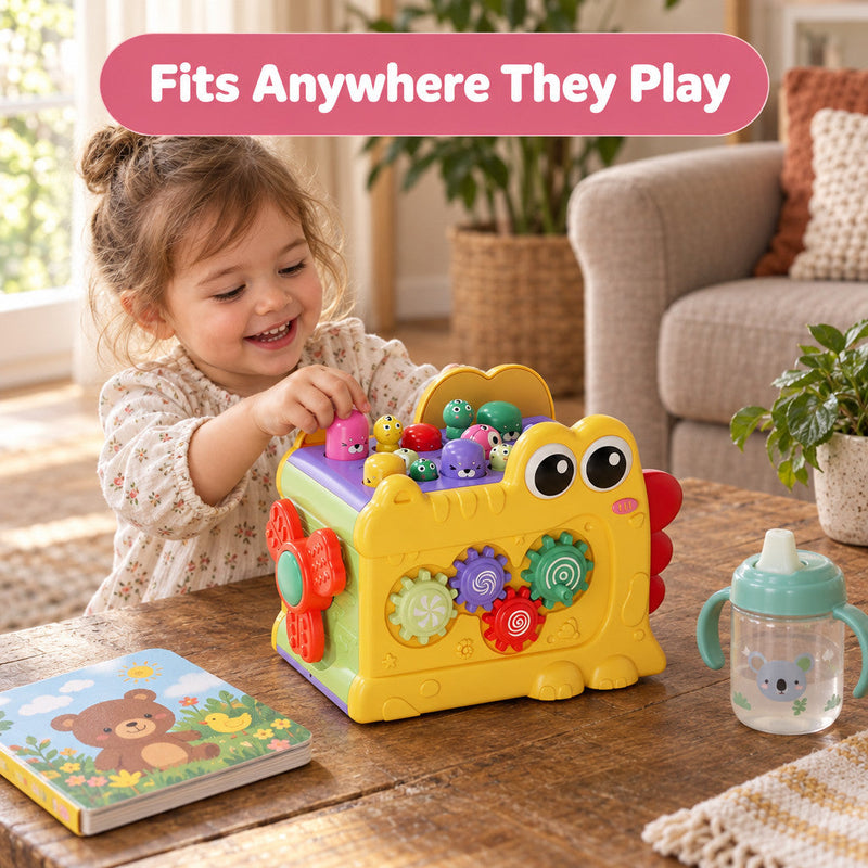 Whack-a-Mole Activity Cube with Xylophone