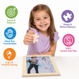 Custom Photo Wooden Puzzle with Solid Wood Frame