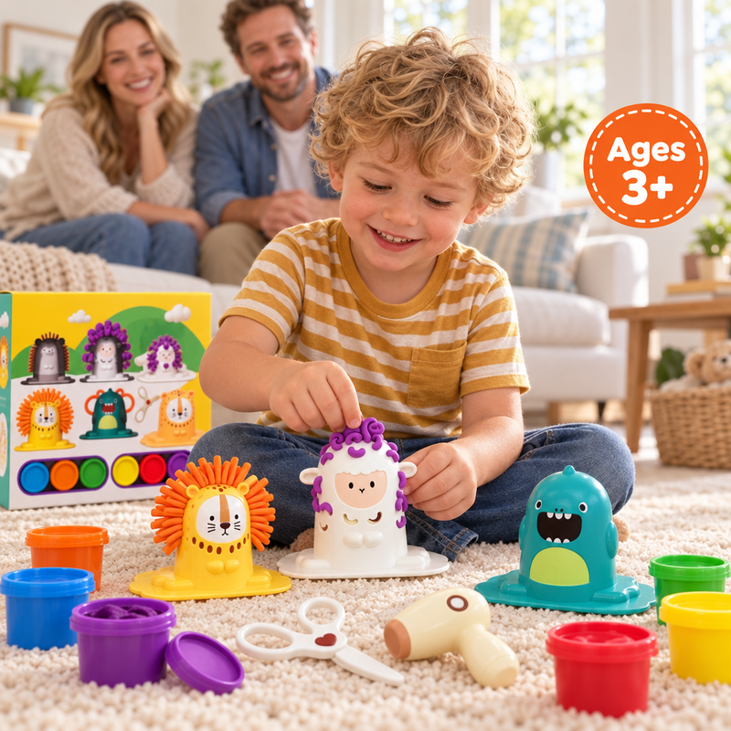 Animal Barber Clay Play Set