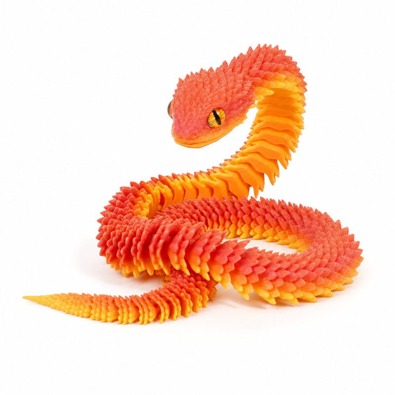 Articulated 3D-Printed Viper Snake