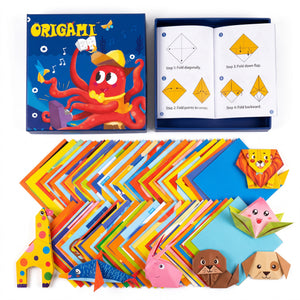 Kids 3D Origami Paper Craft Kit with Illustrated Instruction Book