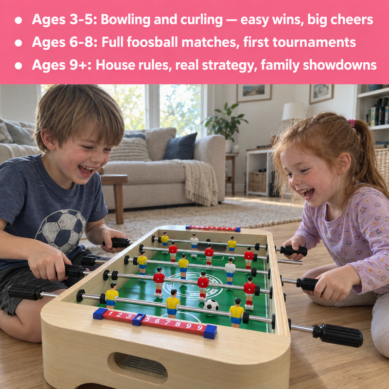 4-in-1 Wooden Tabletop Foosball Game Set