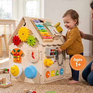 Wooden Montessori Busy House