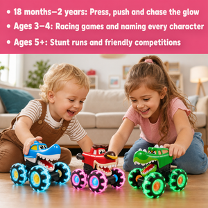 Motion-Activated Monster Truck Toy Set