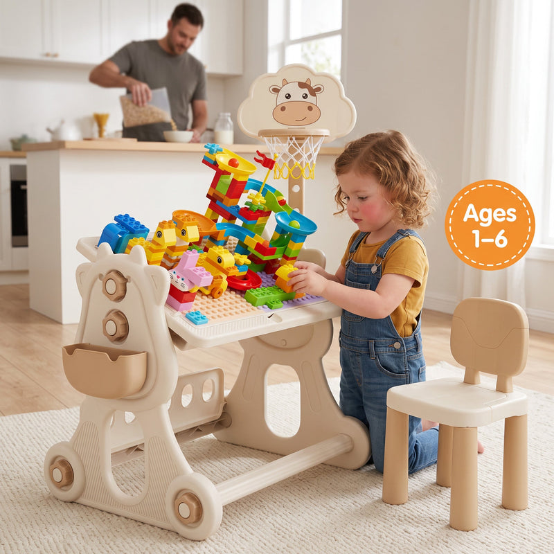 Multi-Activity Block Learning Table & Chair Set