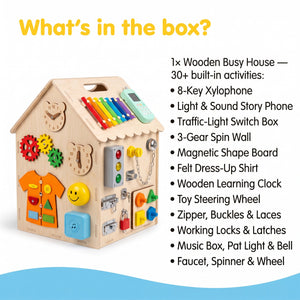 Wooden Montessori Busy House