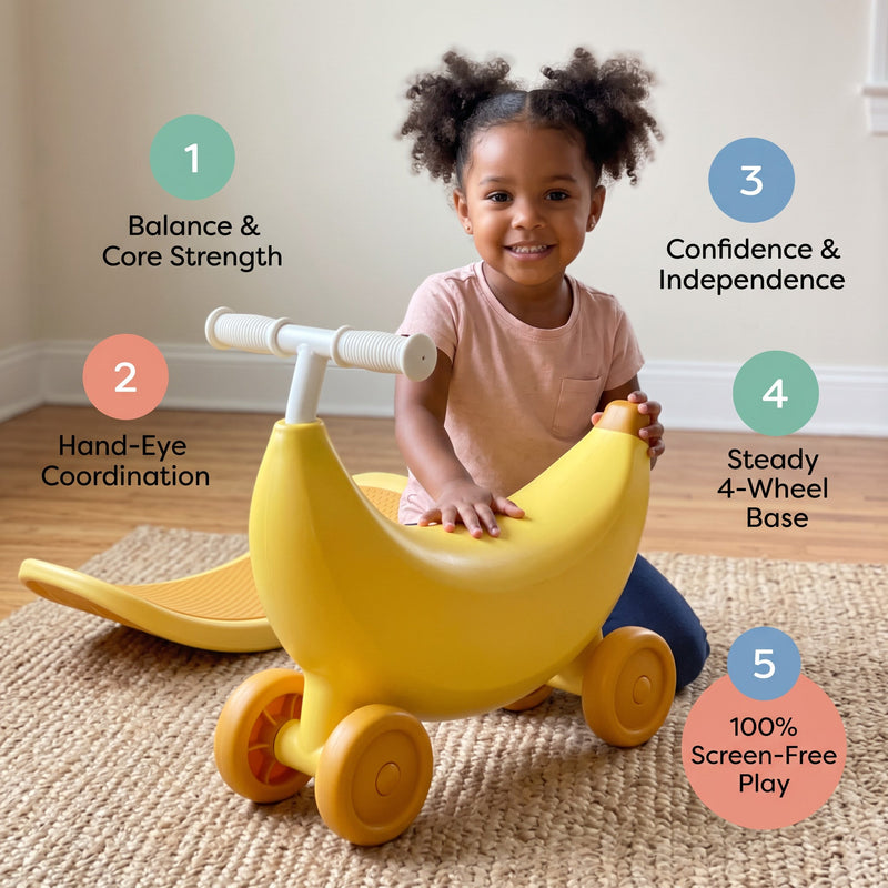 Banana 3-in-1 Rocker, Balance Board & Ride-On