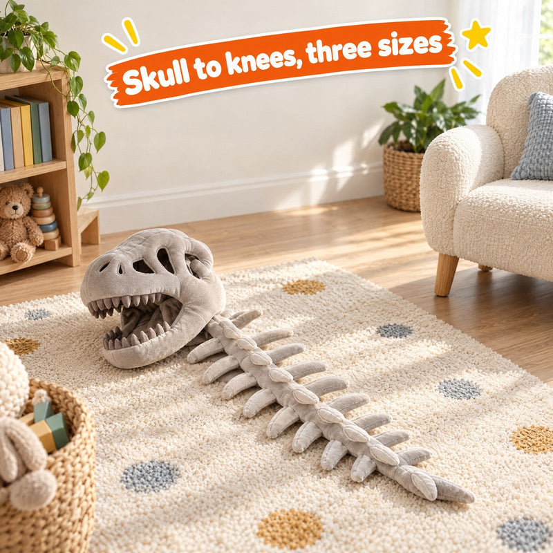 Wearable Plush Dinosaur Skeleton Costume