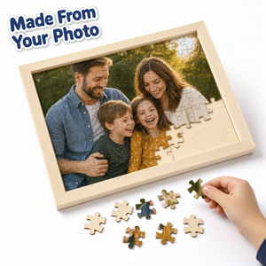 Custom Photo Wooden Puzzle with Solid Wood Frame