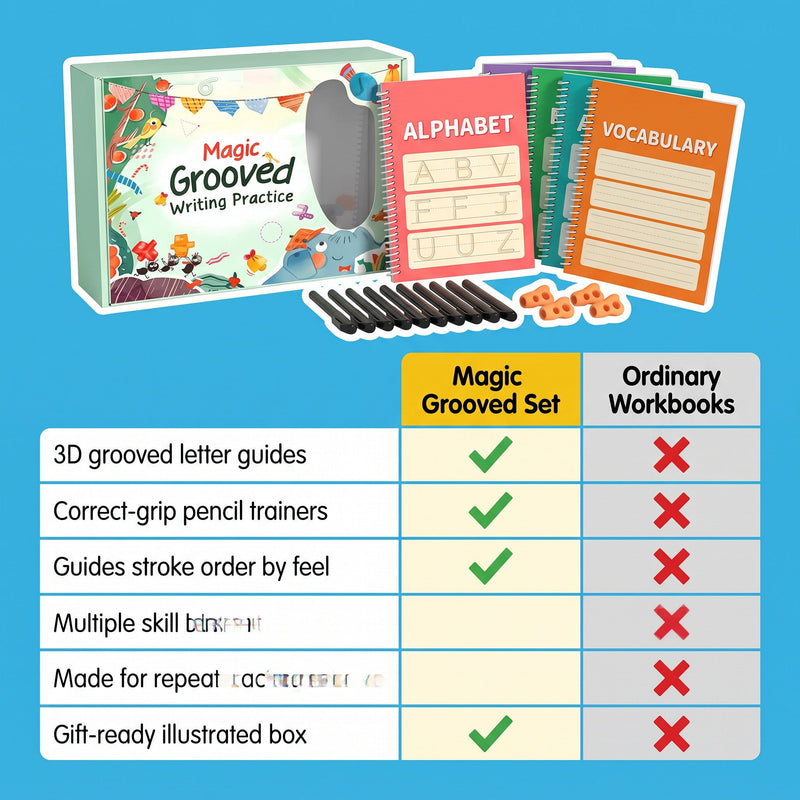 Magic Grooved Writing Practice Set